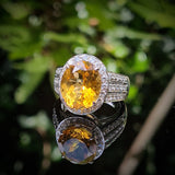 Citrine & DIamond Dress Ring