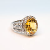Citrine & DIamond Dress Ring