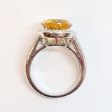 Citrine & DIamond Dress Ring