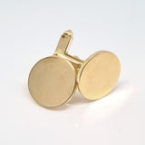 18ct Gold Disc Cufflinks Perfect for Personalising (17grams)