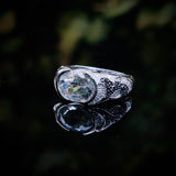 White Topaz & Diamond Ring