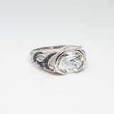 White Topaz & Diamond Ring
