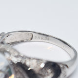 White Topaz & Diamond Ring