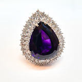 Amethyst & Diamond Dress Ring