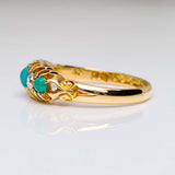 Antique Turquoise and Diamond Ring