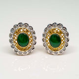Vintage Jade and Diamond Earrings