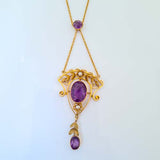 Gold, Pearl and Amethyst Necklace