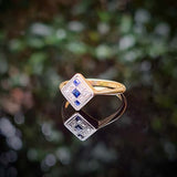 Vintage Sapphire & Diamond Ring