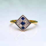Vintage Sapphire & Diamond Ring