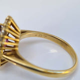 Almandine Garnet & Diamond Ring