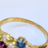 Antique Ruby, Diamond & Sapphire Ring