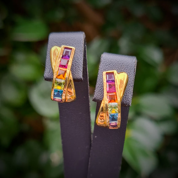 Multi Sapphire Earrings