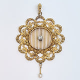 Gold Wire Work Pendant