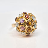 Multi-Stone Sputnik Domed Ring