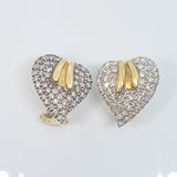 Vintage Diamond-set Heart Earrings