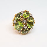 Vintage Peridot & Diamond Dress Ring
