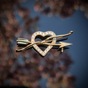 Cupid's Bow & Arrow Brooch