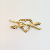 Cupid's Bow & Arrow Brooch