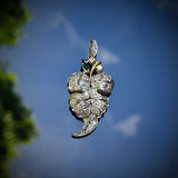 Diamond & Sapphire Leaf Pendant