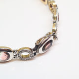 Watermelon Tourmaline & Diamond Bracelet