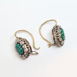 Vintage Emerald and Diamond Earrings