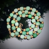 Vintage Jadeite and Gold Bead Necklace