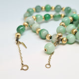 Vintage Jadeite and Gold Bead Necklace
