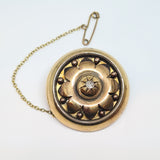 Antique 15ct Gold and Diamond Brooch