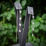 Diamond Drop Threader Earrings