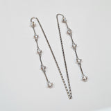Diamond Drop Threader Earrings