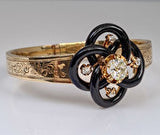 Late Victorian Diamond & Enamel Bangle