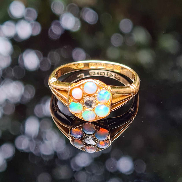 Antique Opal and Diamond Ring