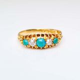 Antique Turquoise and Diamond Ring