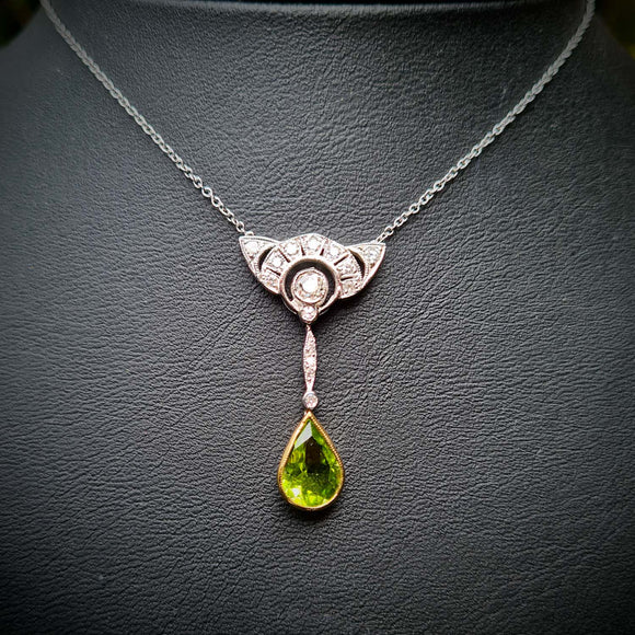 Peridot & Diamond Necklace