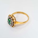 Green Tourmaline & Diamond Ring