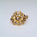 Rose-Cut Diamond Cluster Ring