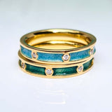 Enamel & Diamond Stacking Rings