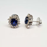 Vintage Sapphire and Diamond Earrings