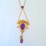 Antique Amethyst & Pearl Necklace
