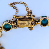 Antique Blue Zircon Gold Bracelet