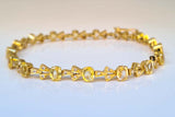 Vintage 18ct Gold Citrine & Diamond Bracelet