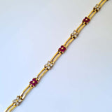 Vintage Ruby & Diamond Bracelet