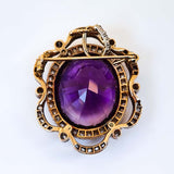 Antique Amethyst & Diamond Pendant/Brooch