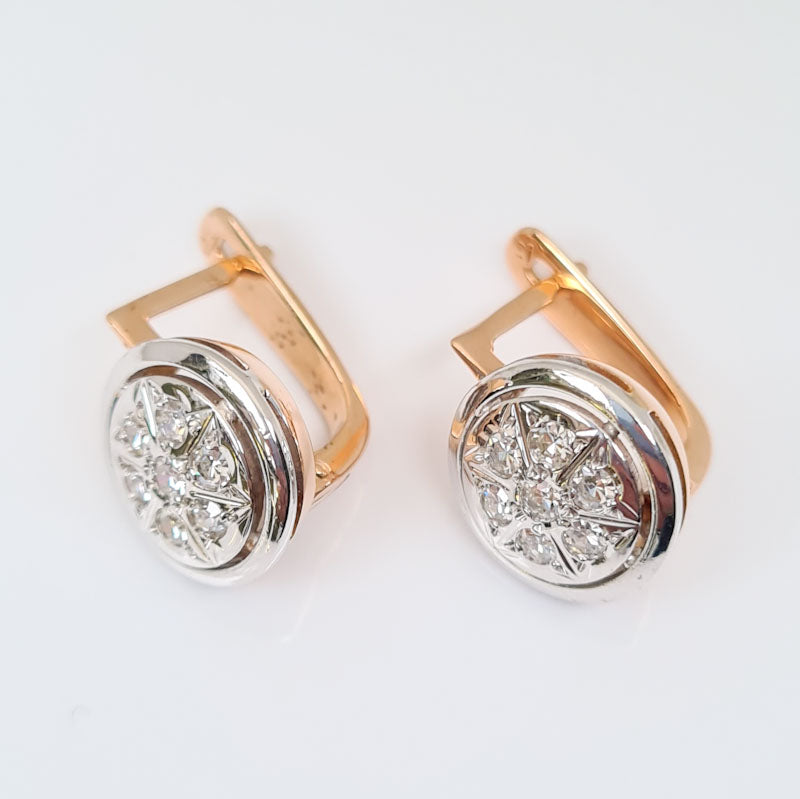 Russian diamond earrings hotsell