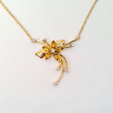 Citrine & Diamond Necklace