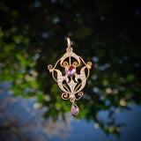 Antique Garnet & Seed Pearl Pendant