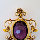 Antique Amethyst & Seed Pearl Pendant