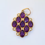 Vintage Amethyst & Pearl Pendant