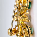 Emerald & Diamond Butterfly Pendant/Brooch
